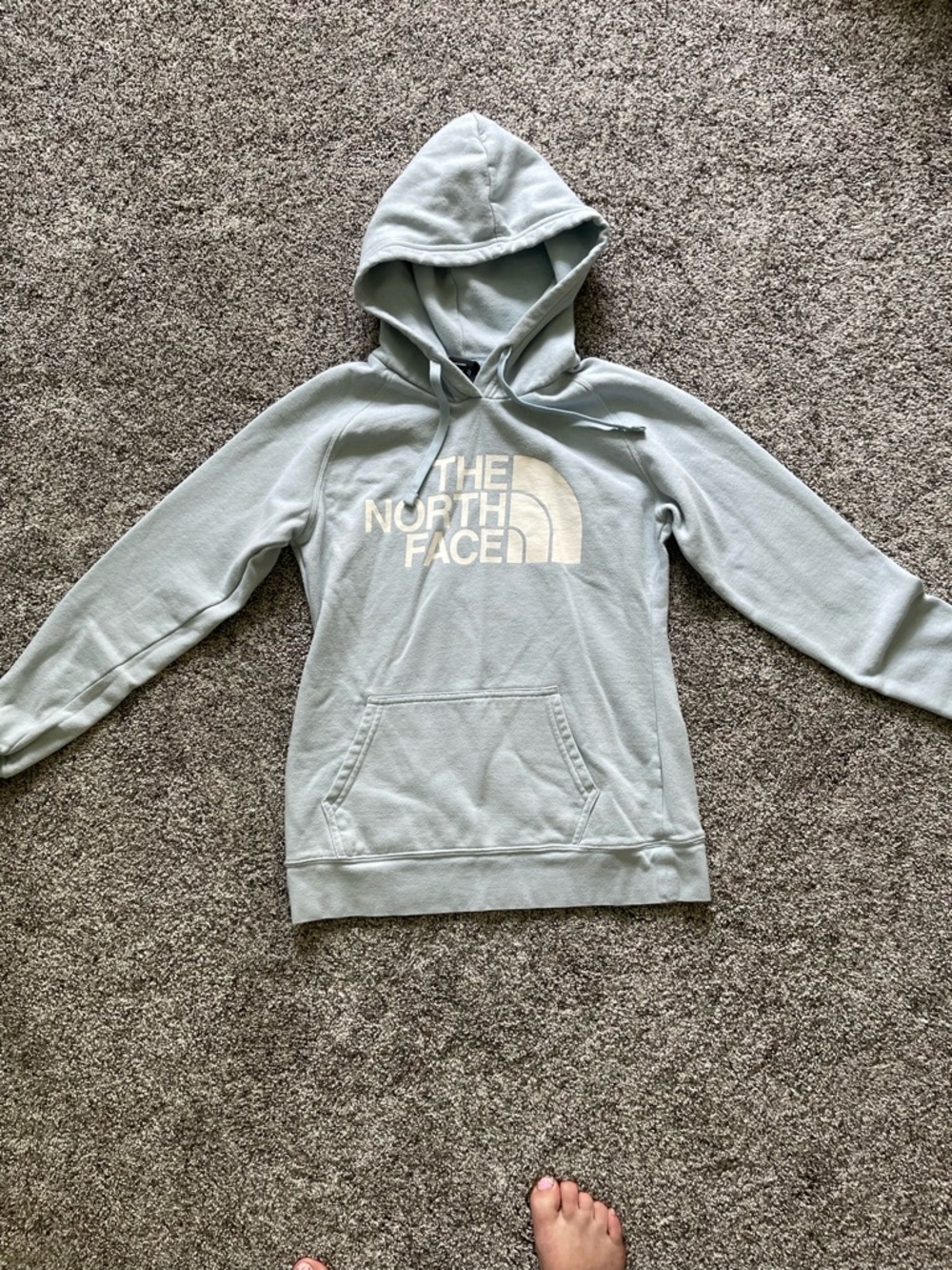 The North Face Light Blue Logo Hoodie